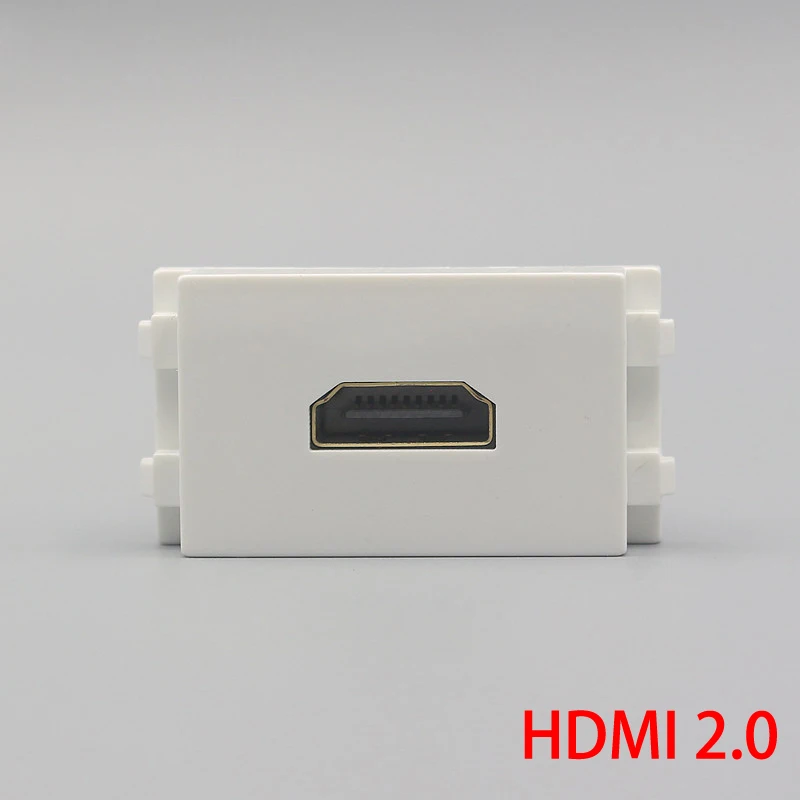 1 Unit HDMI2.0 Version Female To Female Plug Socket 23x36mm Slot Connector Directly Plug HDMI For Wall Face Plate
