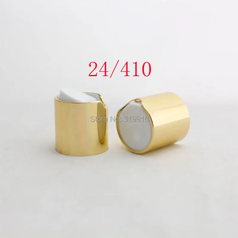 High quality Gold disc top caps with aluminum collar 24/410, aluminum