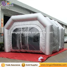 Светло-серебристый Цвет надувные Краски ing booth Лидер продаж 19.7x16.4x11.5 футов взорвать спрей краски booth Игрушка палатки