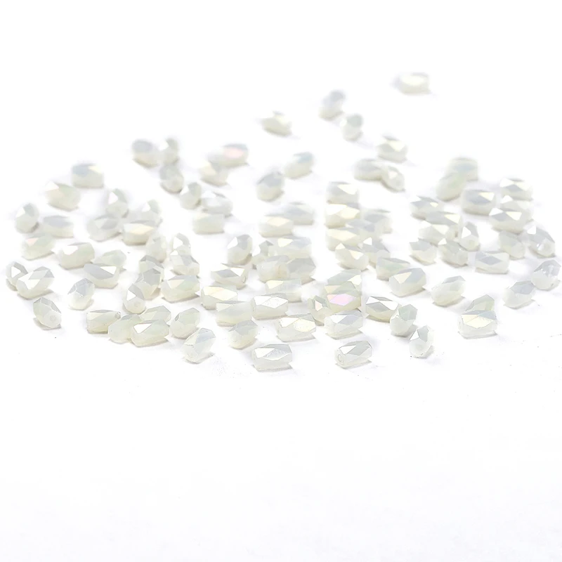 

White AB 50pcs 2*4mm Charm Cylinder Crystal Beads Austria Crystal 18 Cutting Faces Loose Beads DIY Jewelry Crafts Acessories C-2