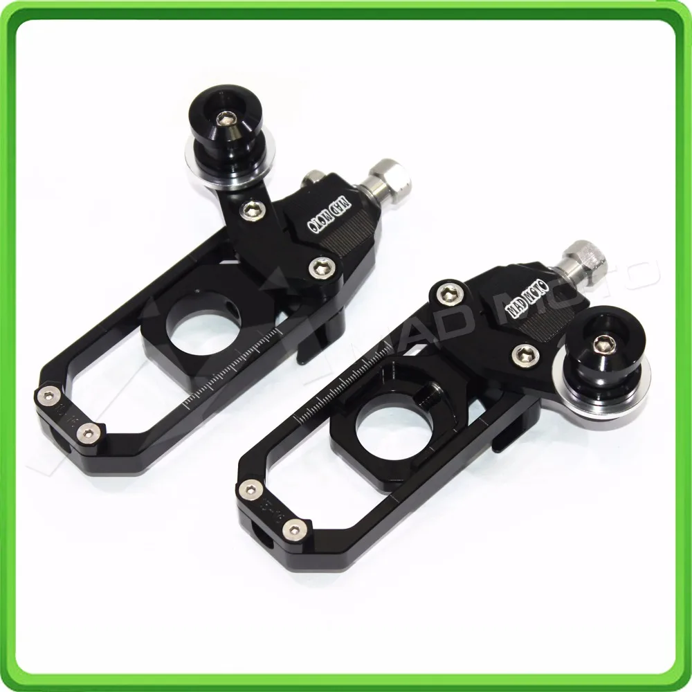 Motorcycle Chain Tensioner Adjuster with bobbin fit for APRILIA RSV4 2009 2010 2011 2012 2013 2014 Black (4)