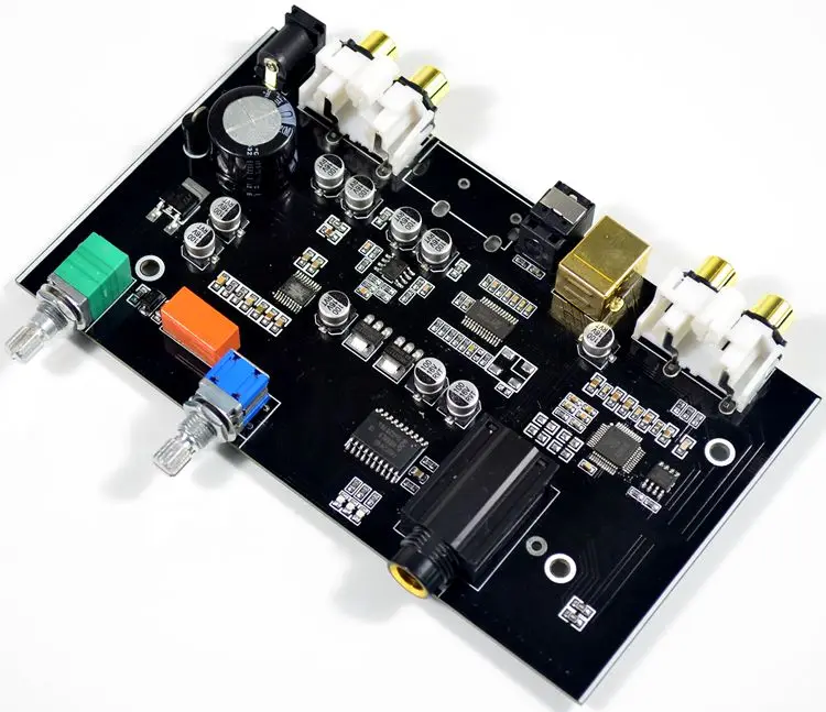 HIFI COLEGE audio USB DAC decoder board PCM5100 4558 with headphone AMPLIFIERS AMP
