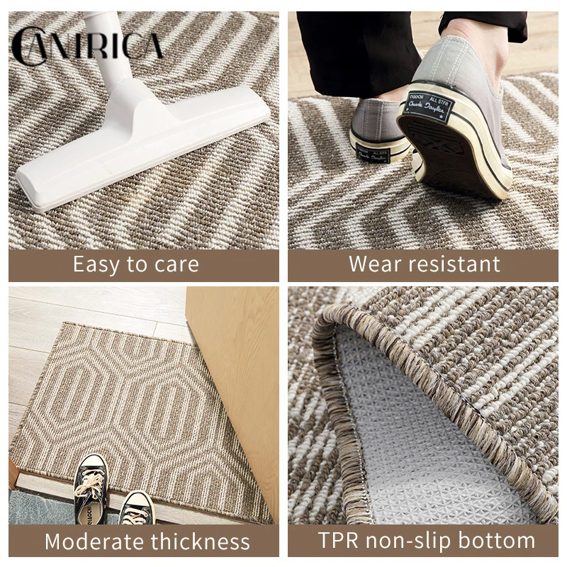 CANIRICA Doormat Modern Carpets For Hallway Kitchen Rugs Home Decorative Geometric Stair Floor Mats For Living Room Customized