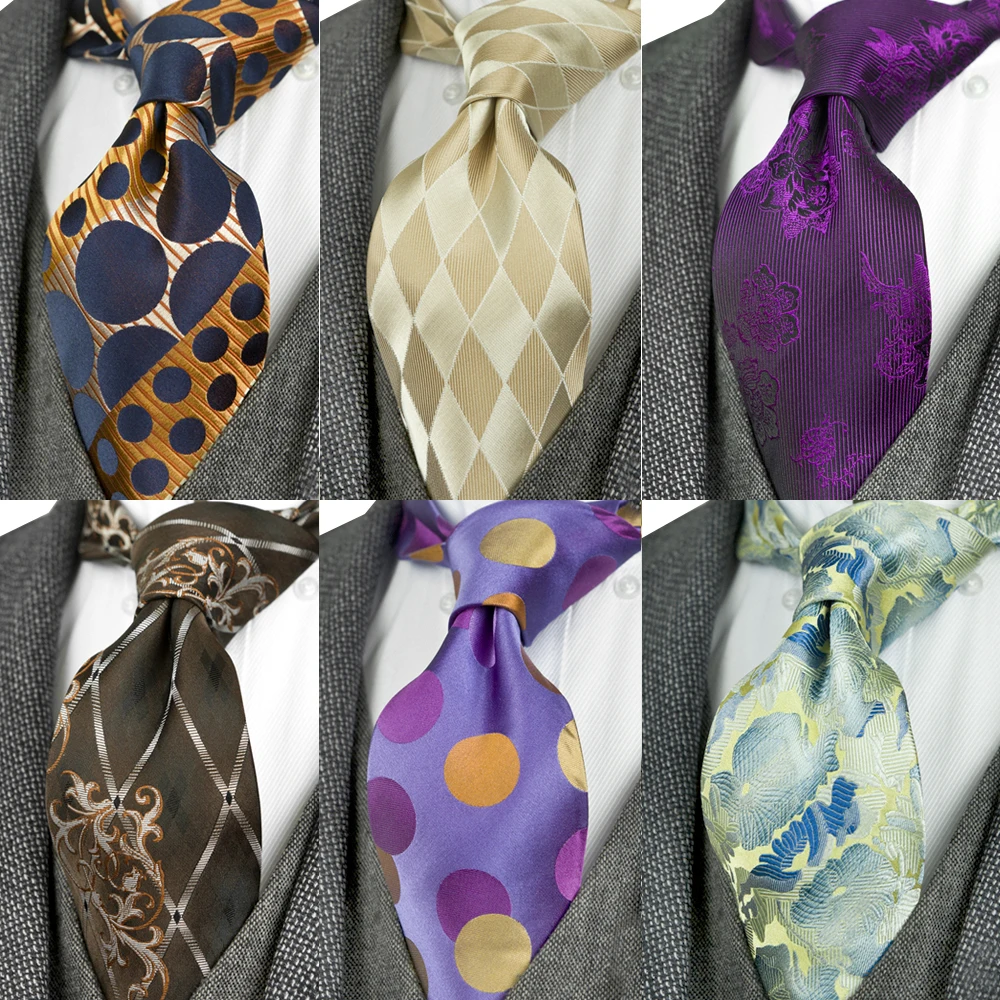 Classy Paisley Floral Checked Stripes Dots Multicolor Mens Tie Neckties