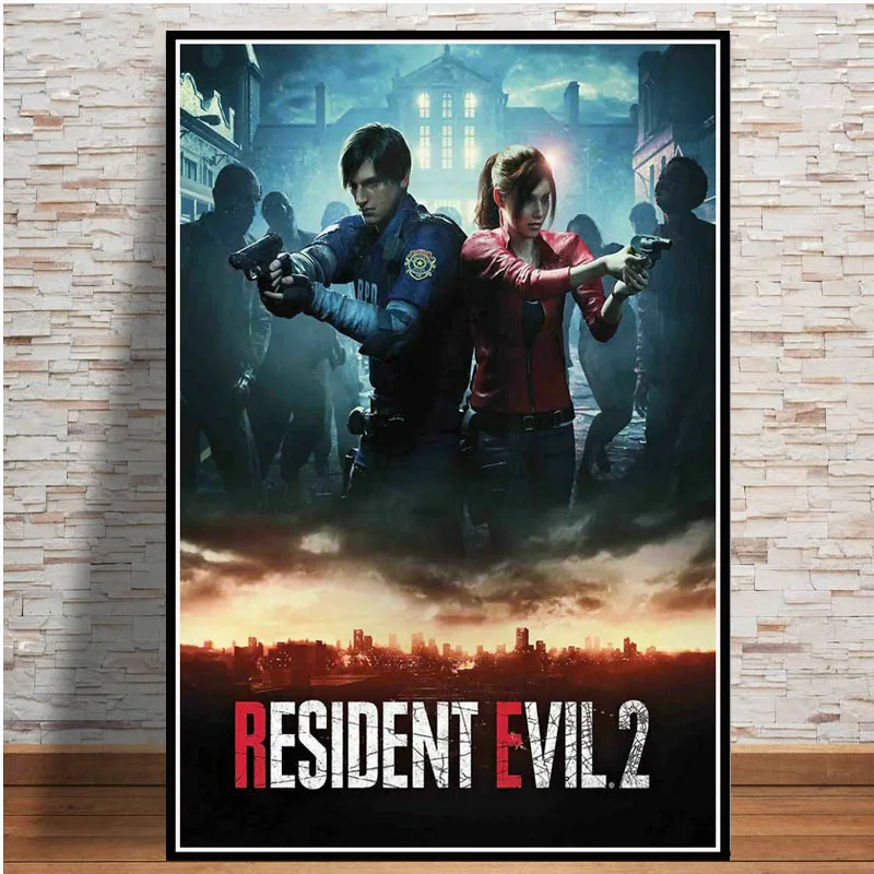 

Poster And Prints Video Game New Resident Evil 2 Remake Wall Art Pictures Canvas Printing Painting For Living Room Home Decor