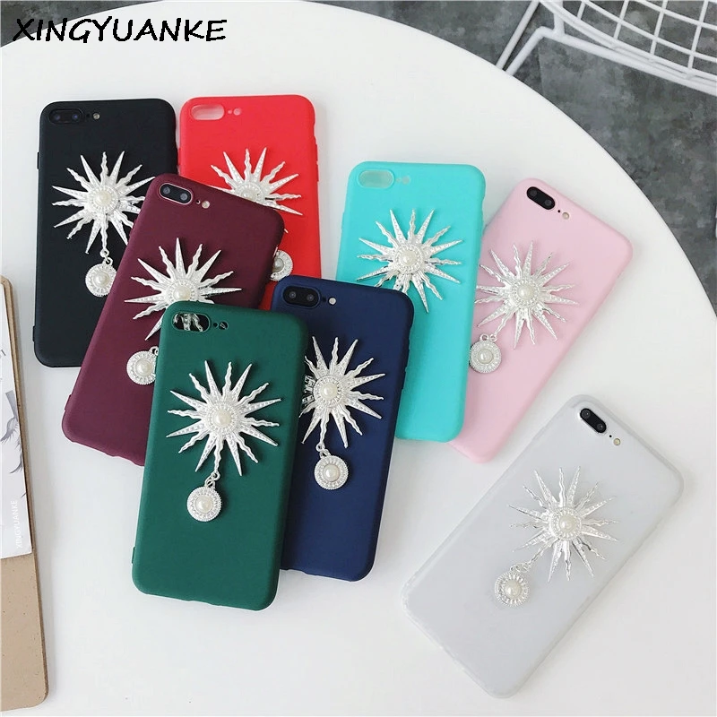 XINGYUANKE 3D Телефон чехол для samsung Galaxy S7 случае роскошный цветок солнца жемчуг Coque