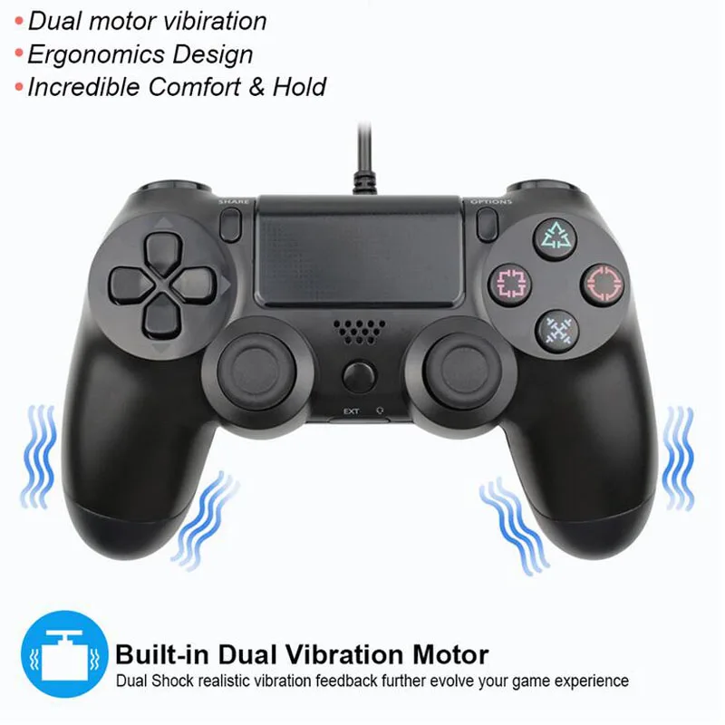 WUIYBN проводной геймпад PS4 контроллер Джойстик для SONY Dualshock playstation 4 игровой автомат консоль ПК паровой