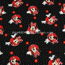 50*105 см мультфильм Минни лоскутное изделие из хлопчатобумажной ткани хлопок, тильда печатных квилтинга дома для шитья