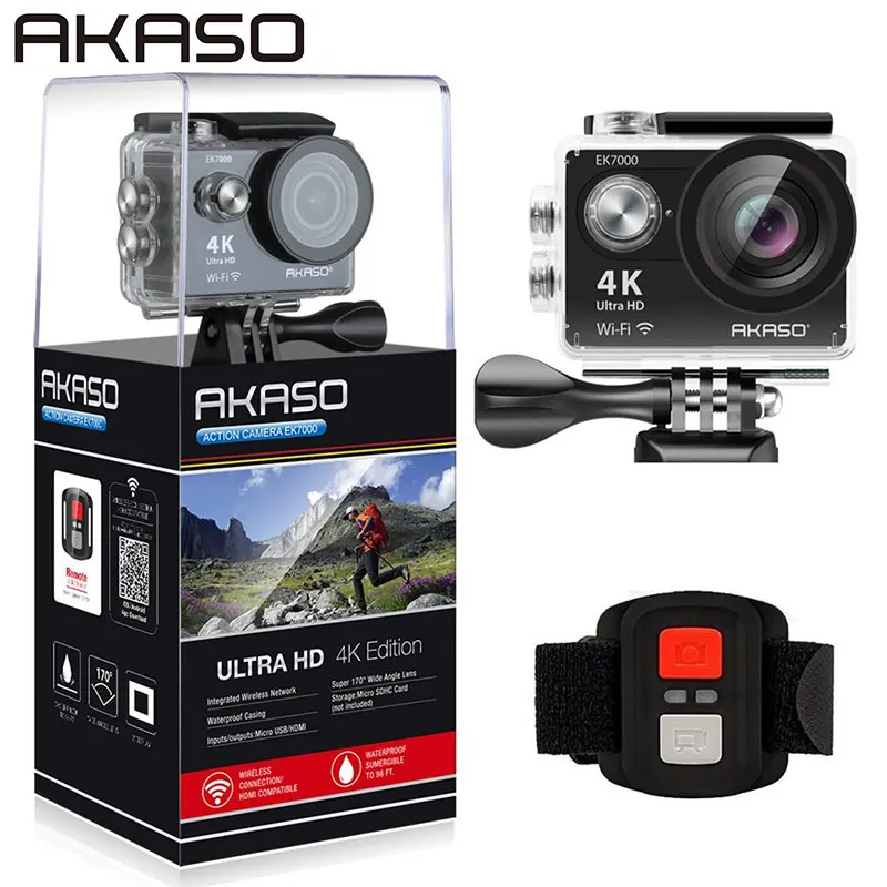 AKASO EK7000 4K WIFI Outdoor Action Sport Camera AKASO EK7000 Ultra HD Waterproof Action DV Camcorder 12MP 170 Degree Wide Angle camera : image AKASO EK7000 4K WIFI Outdoor Action Sport Camera AKASO EK7000 Ultra HD Waterproof Action DV Camcorder 12MP 170 Degree Wide Angle camera
