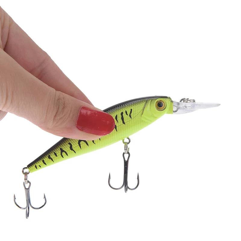 1Pc 10cm /9.4g 3D Eye Hard Fishing Lures Minnow Hard Bait with 2 Fishing Hooks crankbait Fishing Tackle Lure