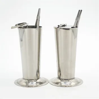 

Permanent Makeup Supplies 1 Bottle Silver Stainless Steel Tweezers Holder Stand Storage Bottles Placing Vessel