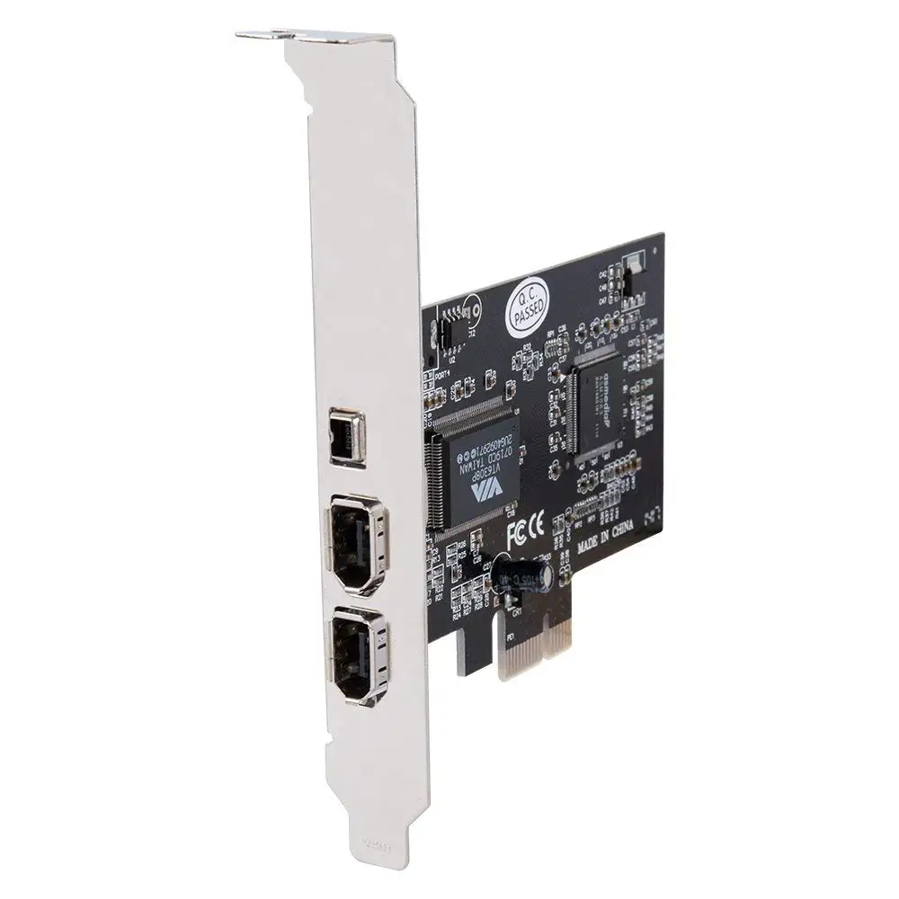 Goede PCIe 3 Poorten 1394A Firewire Uitbreidingskaart PCI Express naar IEEE 1394 Adapter Controller 2x6 Pin En 1x4 Pin Voor Desktop PC