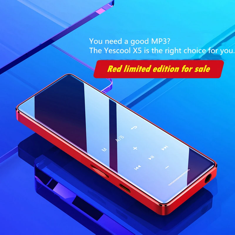 Музыкальный mp3 плеер Yescool X5 с Bluetooth Hi Fi спортивный Flac FM радио диктофоном видео