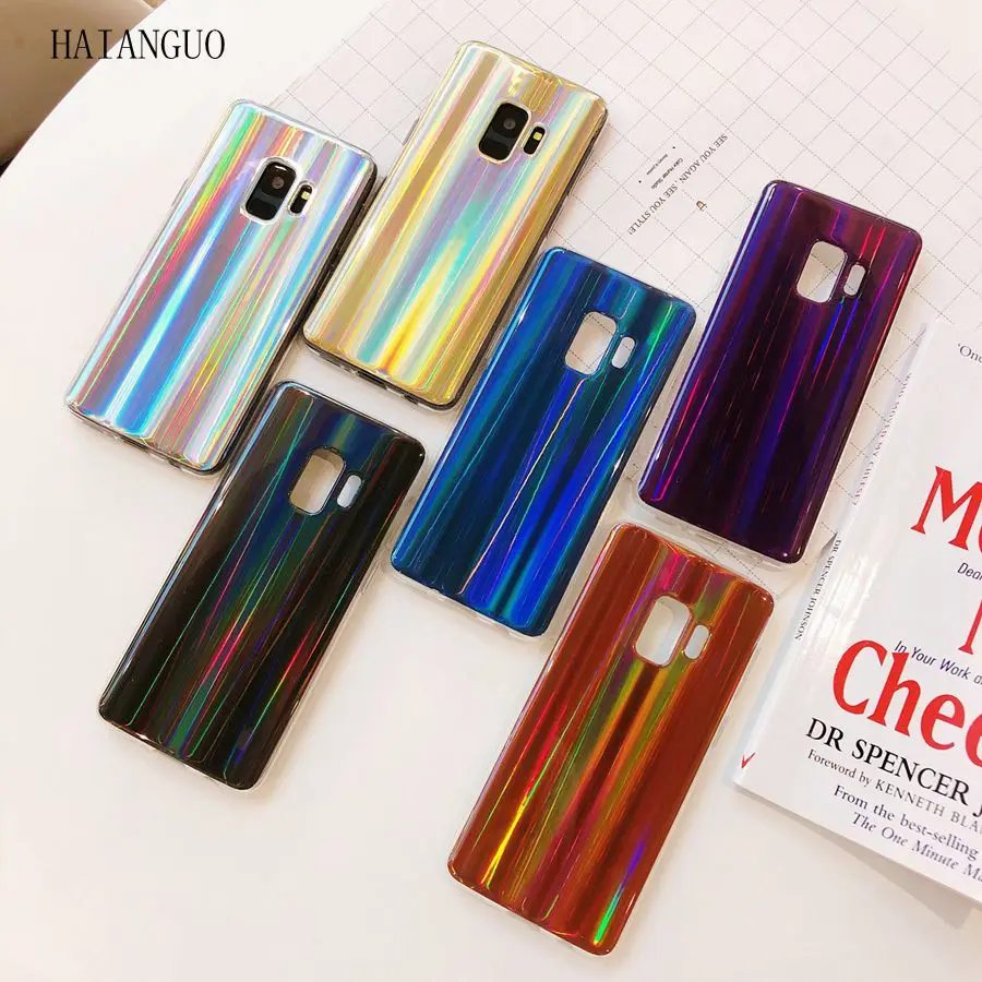 

Phone Case For Samsung Galaxy Note 8 S9 plus J4 J6 G530 J2 J5 J7 prime j2 pro 2018 Laser Shining Case Soft TPU Silicone Cover
