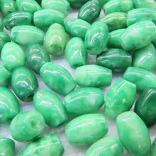 Модные китайские зеленые нефритовые/жадеитовые Гладкие бусины россыпью подвеска 30 шт Xlee