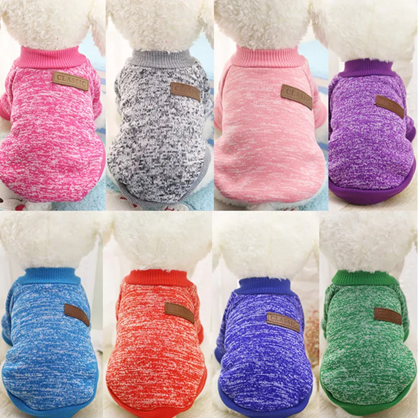 

Dog Hoodies Pets Coats Soft Cotton Puppy Dog Sweater Clothing For Dog 9 Colors Available Size From XS-XXL