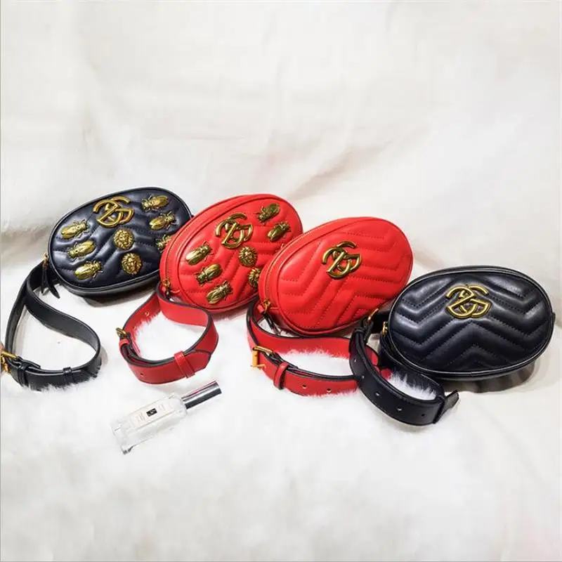 

2018 New High Quality Waist Bag Women Waist Fanny Packs Belt Bag Luxury Leather Chest Handbag Waist Bag Women Fashion Brand Bags