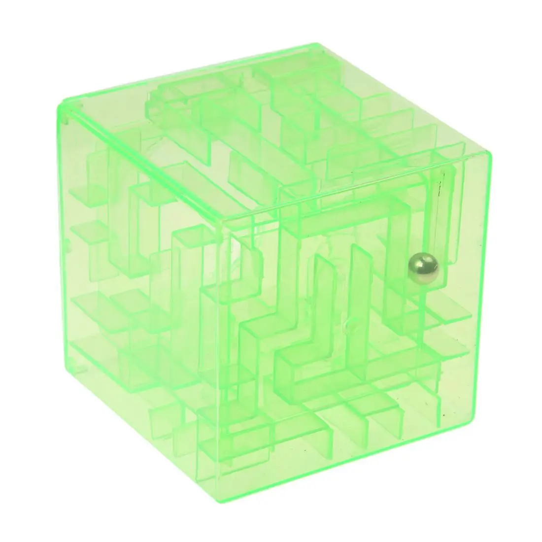 Пластик кубический деньги Лабиринт банк Копилка для монет Чехол для коллекции коробка 3D головоломки (зеленый)