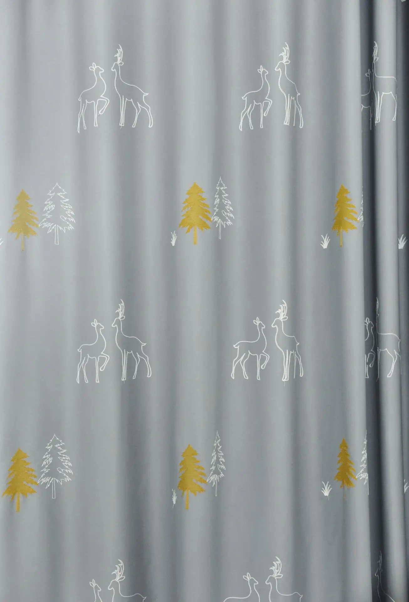 Скандинавский вышитые Лесной Олень полностью затененной ткани гостиная спальня окна занавеска «москитная сетка» готовой шторы