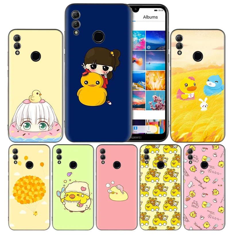 

Kiiroitori Duck Cartoon Silicone Case Cover for Huawei Honor 8X 8C 8A 8S 10 10i 20i 20 Play Y9 Y7 Y6 Y5 Lite Pro 2018 2019 Couqe