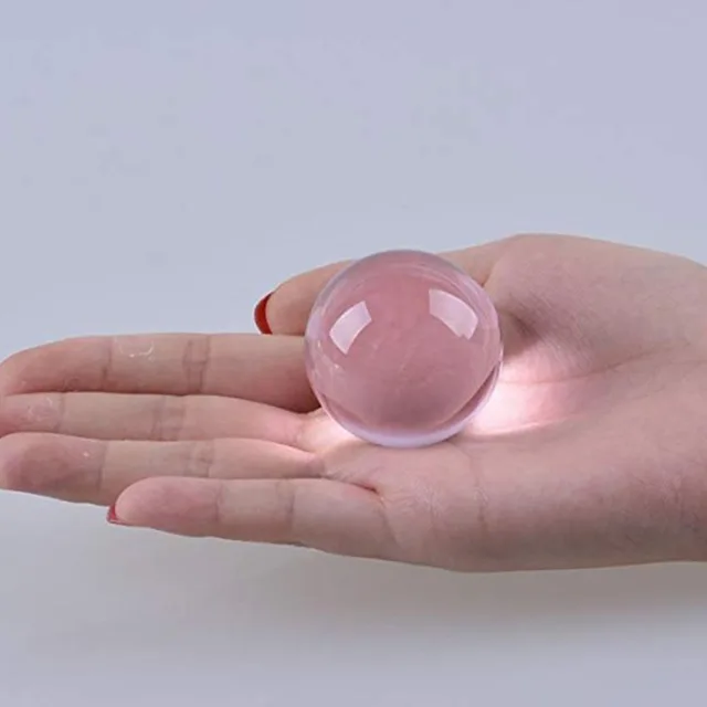 40 Mm 5Db Rózsaszín Színű Fengshui Kristálygolyó Otthoni És Esküvői Dekorációhoz