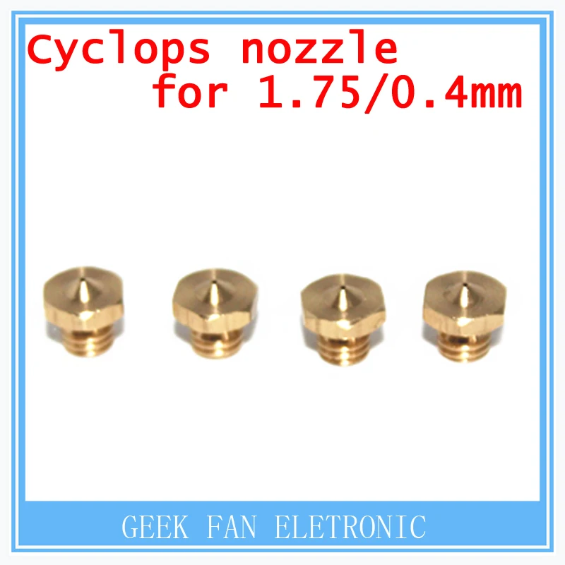 

5PCS HotEnd 5PCS HotEnd 3D nozzle for Cyclops 2 in 1 out of HotEnd 3D nozzle to 1.75 filament for 0.4mm for 3D printer parts