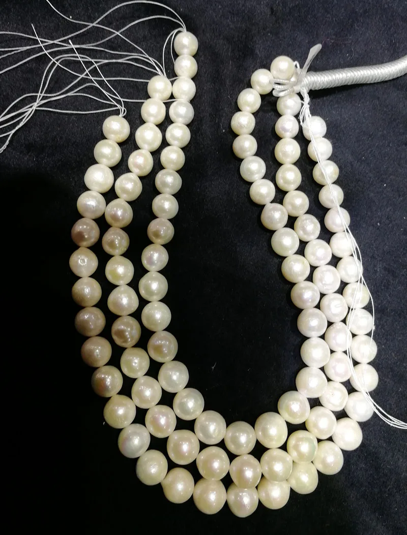 

loose beads Big SIZE white freshwater pearl near round 11-13mm 15" for DIY jewelry making FPPJ wholesale nature