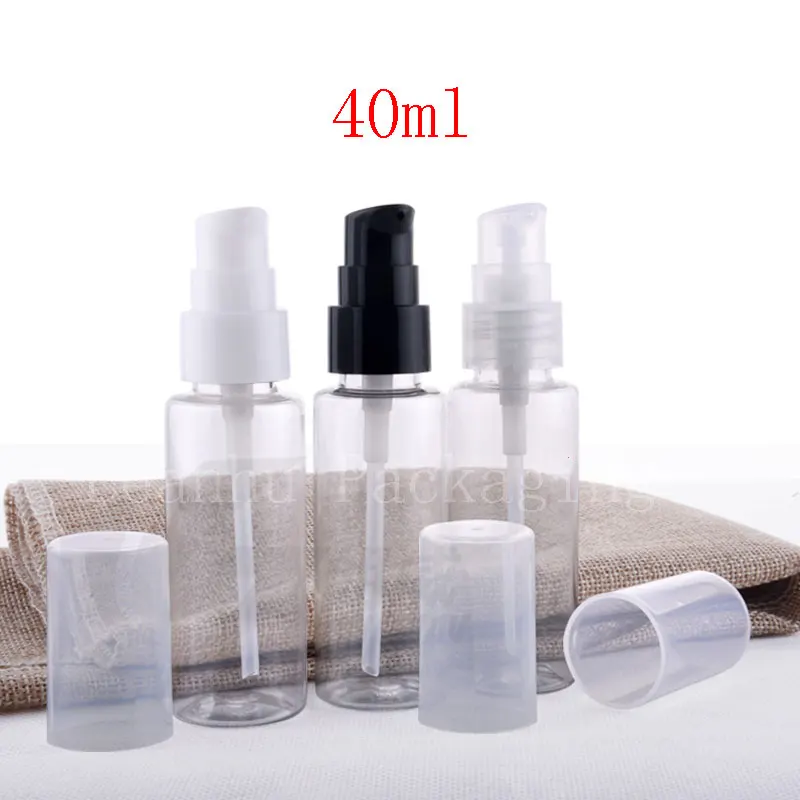 40ml transparent bottle with cream pump (1)