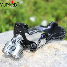 YUPARD 2* XM-L2 светодиодный алюминиевый сплав налобный фонарь фара фонарик 2500 люмен 3 режима T6 светодиодный рыбалка кемпинг на открытом воздухе