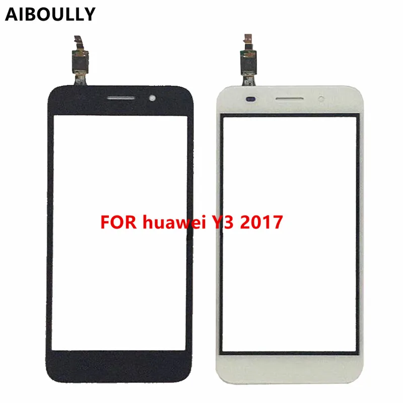AIBOULLY Высокое качество для Huawei Y3 2017 CRO-U00 CRO-L02 сенсорный экран Переднее стекло