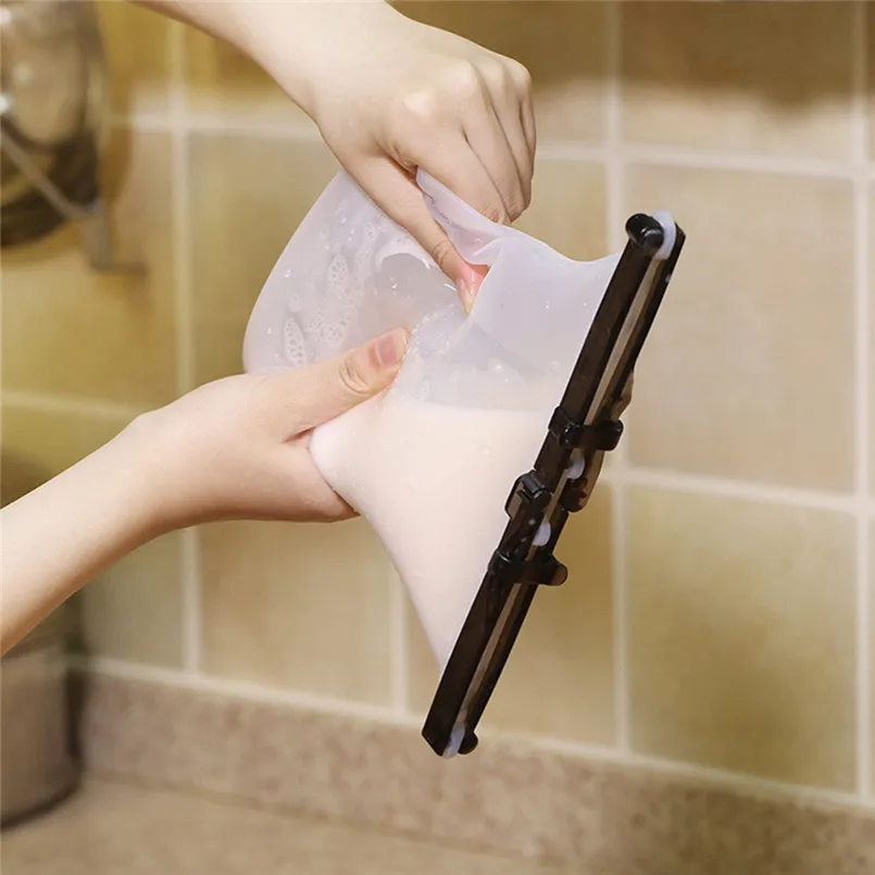 

Reusable Seal Zip Silicone Food Containers Kitchen Seal Silicone Zip Top Containers To Keep Fruit Meat Milk Fresh 40JULY01