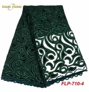 

Wholesale Lace stones Fabric 2018 Fashion African Lace Fabric Tulle With Beaded African French Lace Fabric High Quality FLP-710