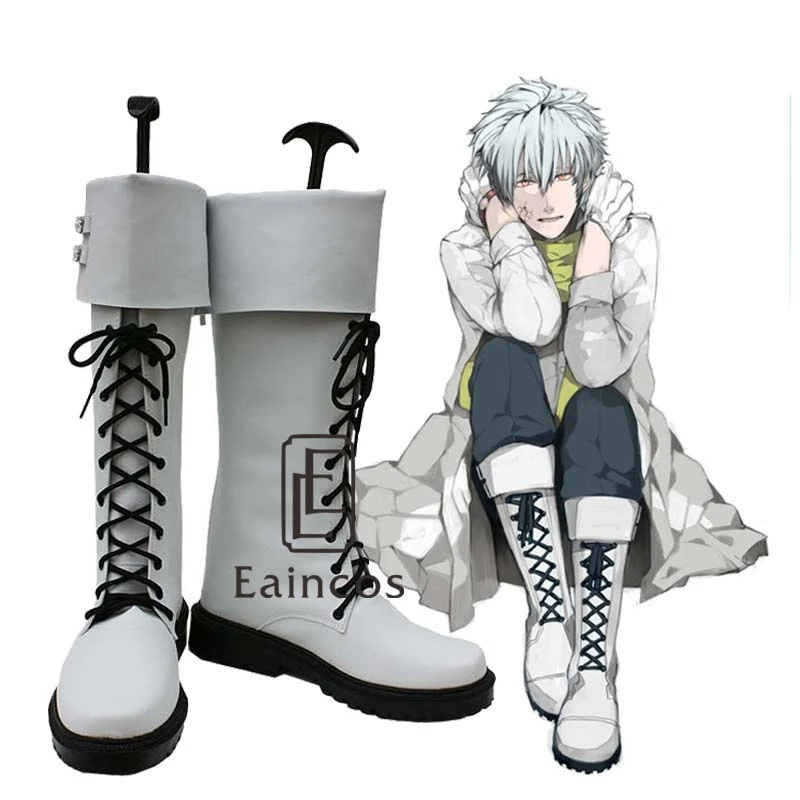 

Anime DMMD Dramatical Murder Clear White Boots Cosplay Shoes Custom Made