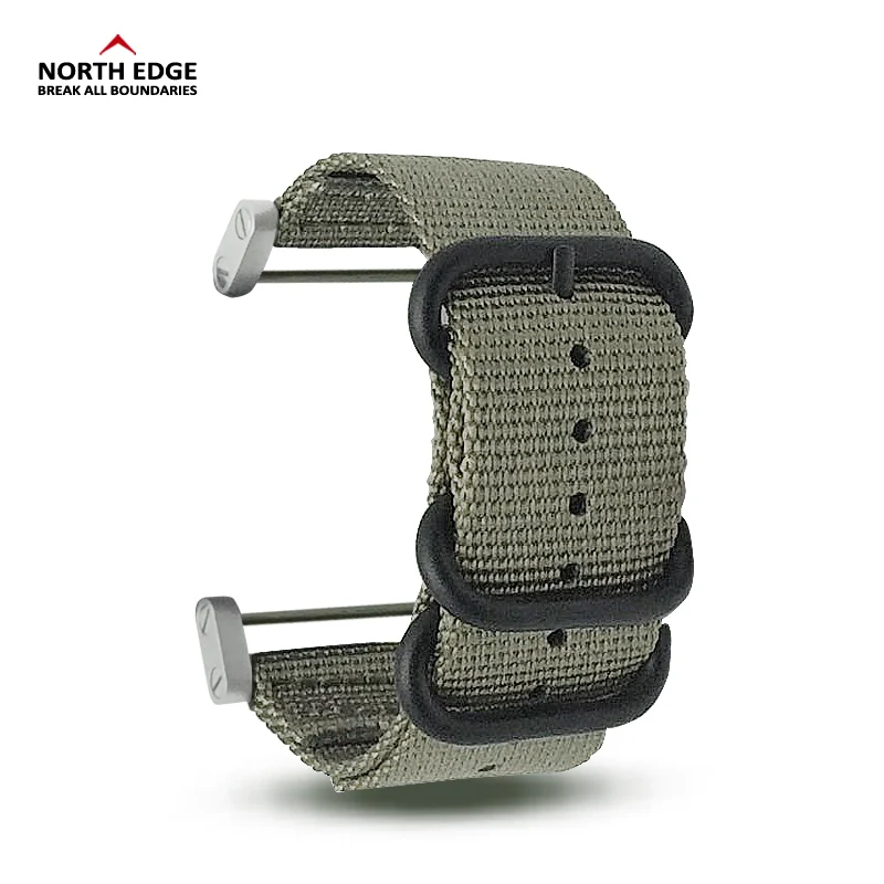 

North Edge Range S Altay S Watch Band 24mm Width Military Color Outdoors Watch Strap Replaced Nylon With Connector Linker