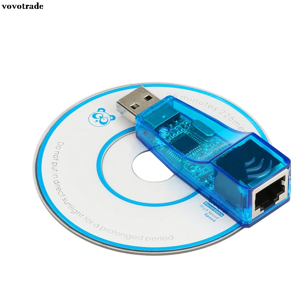 

vovotrade USB 2.0 To LAN RJ45 Ethernet 10/100Mbps Network Card Adapter for PC Android Win7 Win8 Android Tablet Full-speed
