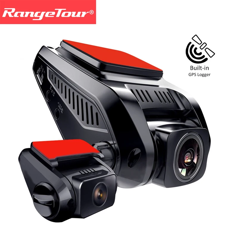 Dash Cam Built-in GPS Logger Dual Lens Car DVR Vehicle Camera Novatek Full HD 1080P +720P Rear Car Dashcam Video Recorder