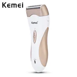 Kemei KM-3518 Перезаряжаемые Электрический Для женщин Эпиляторы бритья удаления волос выскабливание женского тела машина депиляции Depilator