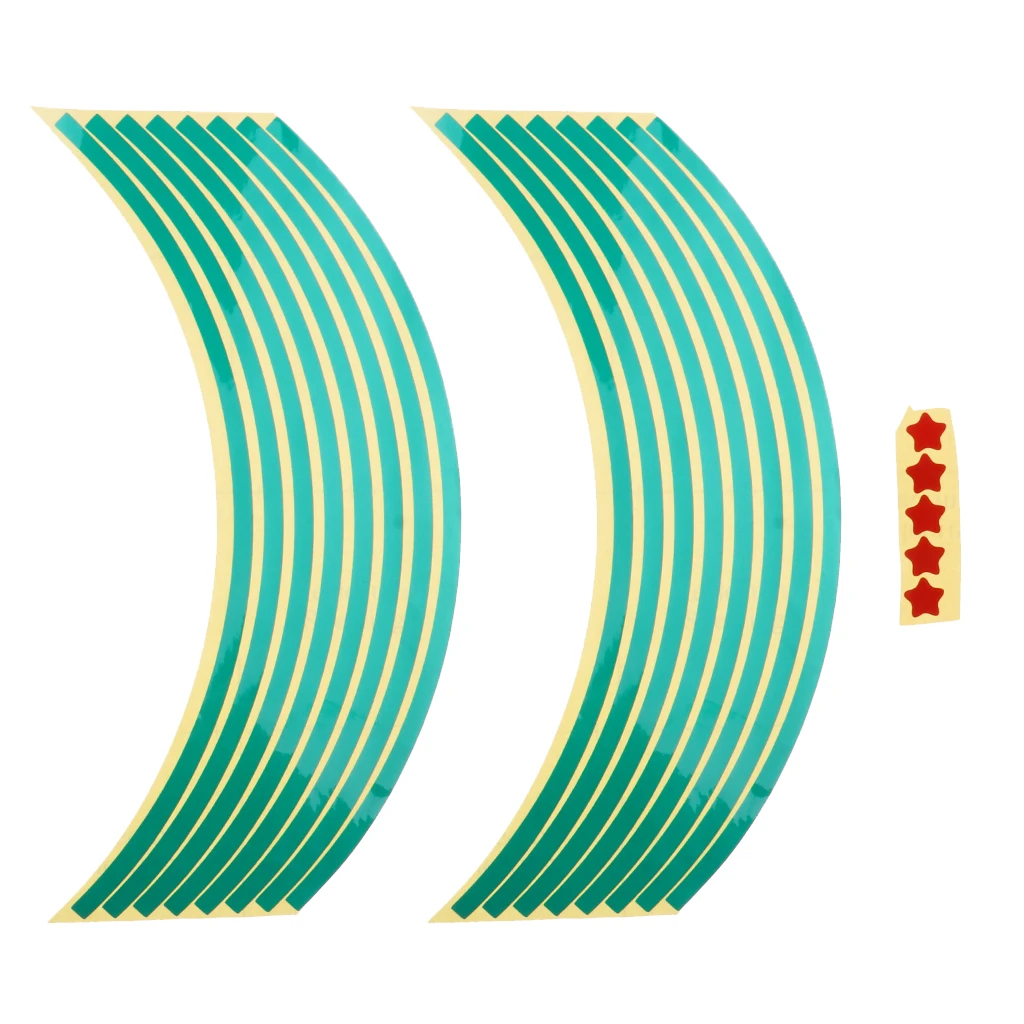 Reflective Speed Tapered Wheel Rim Tape Stripe fit Motorcycles, Cars, Trucks Glossy Vinyl - Durable And Waterproof