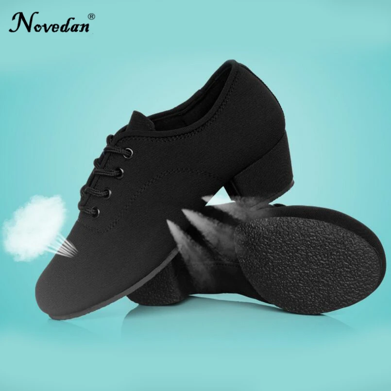 Современные детские мужские бальные туфли для латинских танцев, танго, профессиональная кожаная мужская обувь для сальсы на каблуке, черные танцевальные туфли, размер 25-40
