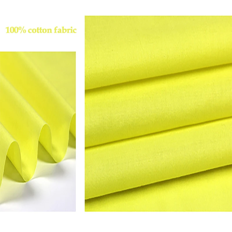150cm*100cm Big Deal! 100cotton Fabric Yellow Material For Dress