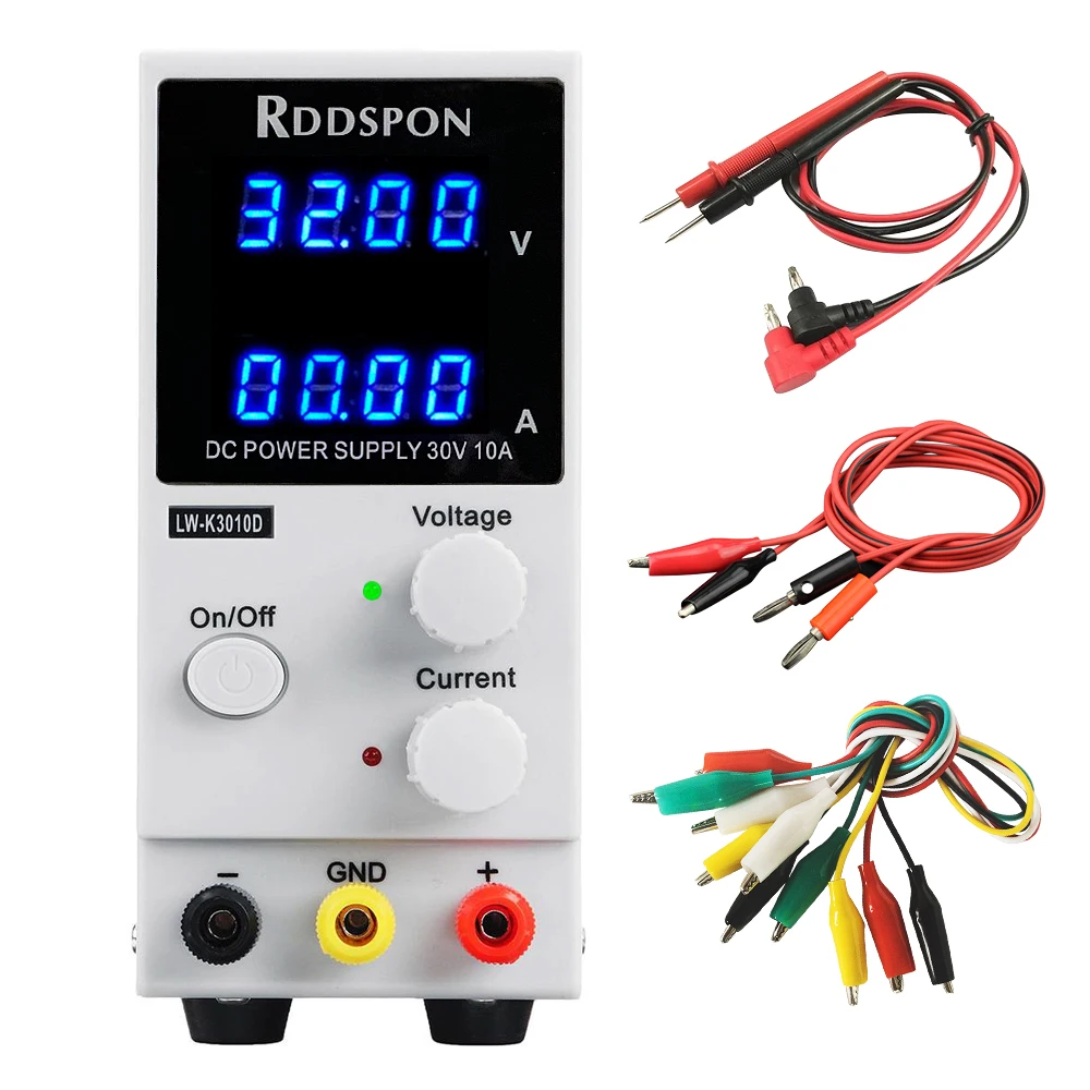 

New 30V 10A Laboratory Power Supply Adjustable Switching DC Power Supply Repair High Precision 4 Digit Display Voltage Regulator