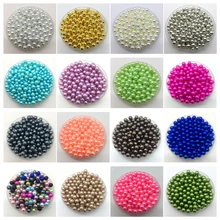 4 6 8 10 мм без отверстий ABS имитация жемчуга круглые бусины DIY браслет серьги Подвески ожерелье бусы для изготовления ювелирных изделий