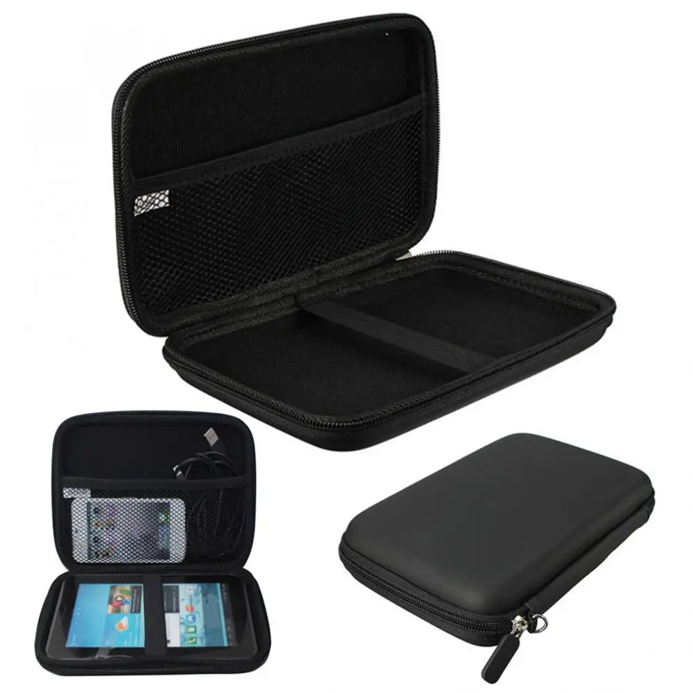 7 Inch Black Bag GPS Hard Shell Carrying Case Cover Outer Carry Case