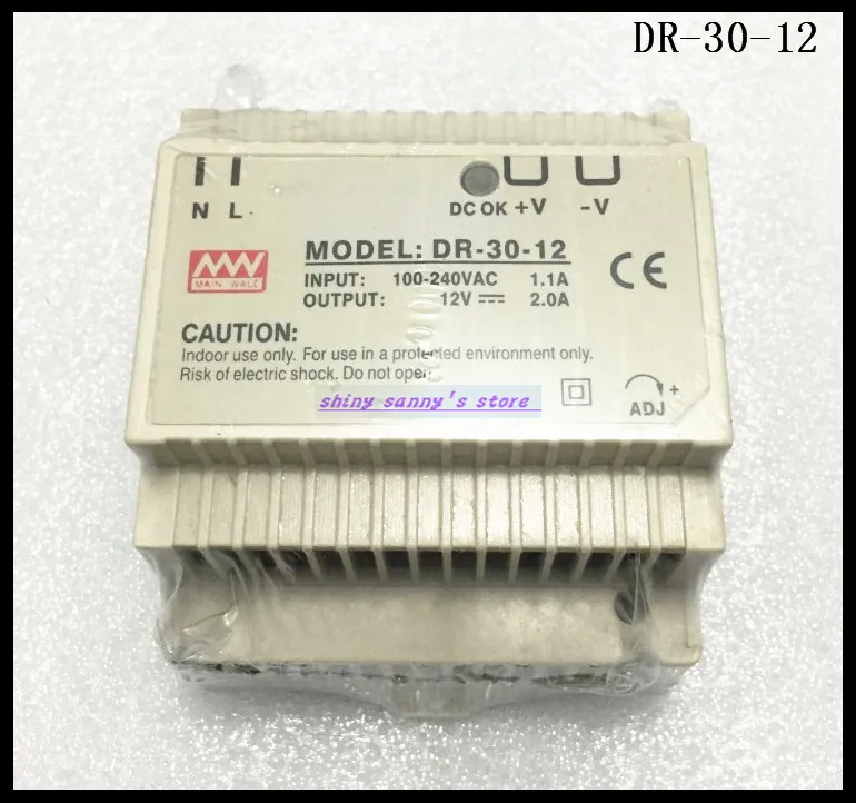 

1Pcs DR-30-12 30W 12V 2A Ac Dc Converter Din Rail Single Output Switching Power Supply Brand New