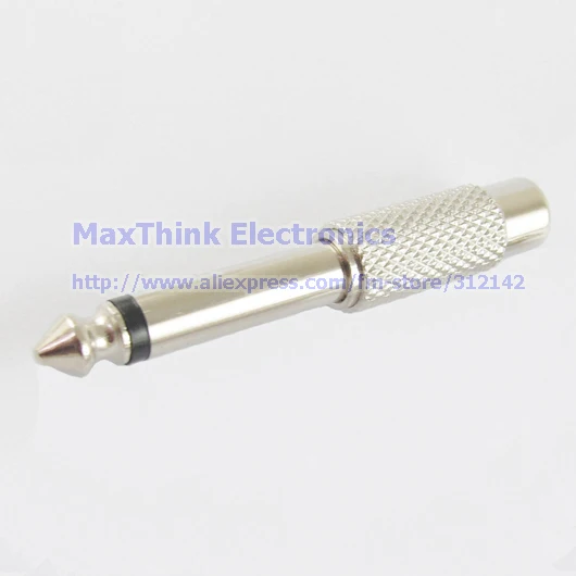 6 35 мм 1/4 &quotМужской моно к RCA Женский аудио адаптер конвертер разъем 25 шт