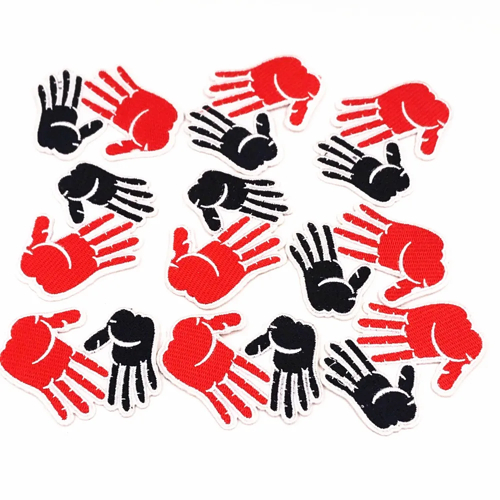 10Pcs Give me five Clothes Embroidered Iron on Patches for Clothing DIY Stripes Motif Appliques parches bordados Badges | Дом и сад