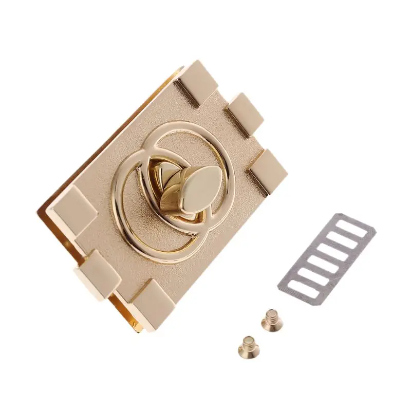 

Rectangle Shape Clasp Turn Lock Twist Locks DIY Leather Handbag Bag Hardware Accessories Bag Lock 62x2.9x34.8mm