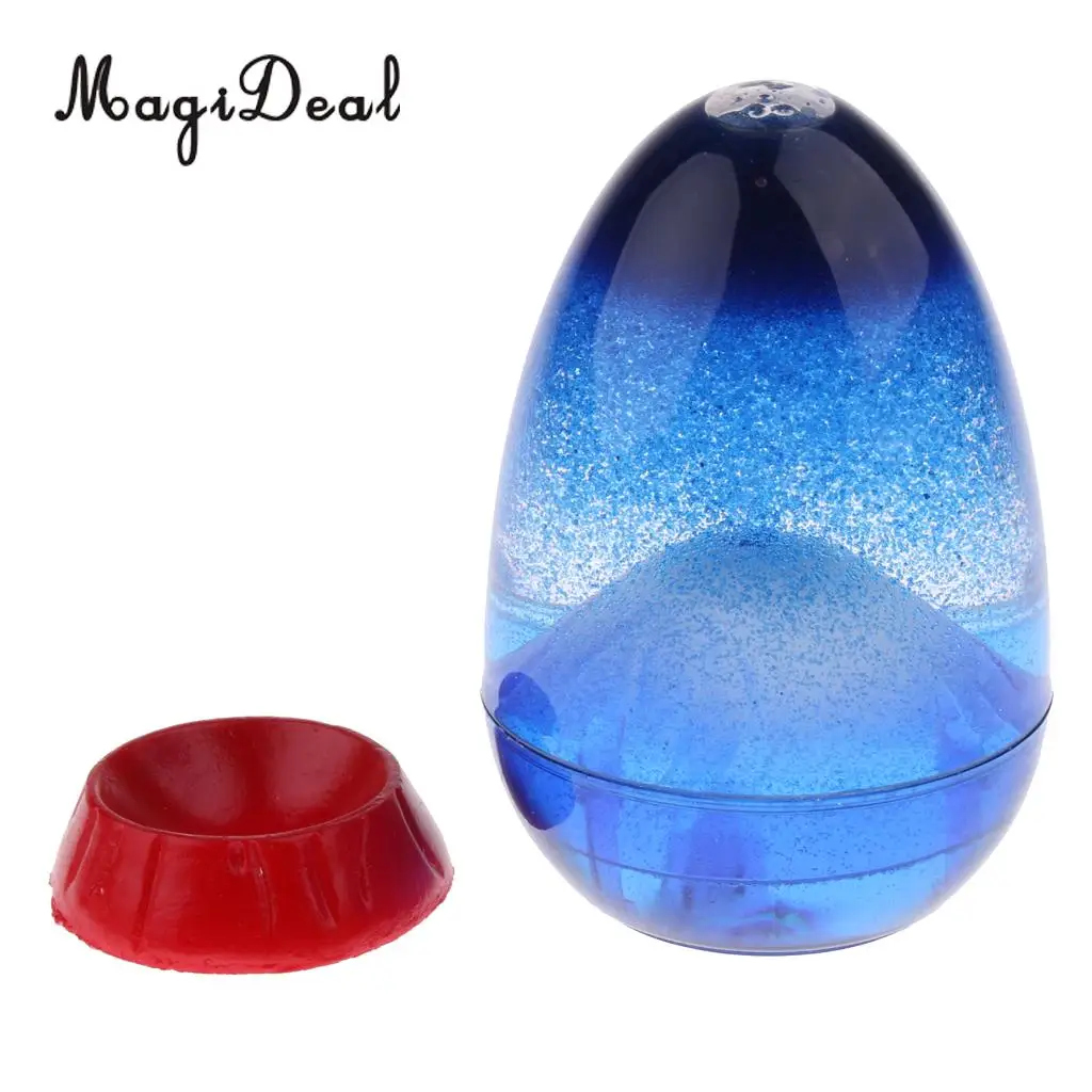 MagiDeal 1Pc Egg Volcano Eruption Liquid Hourglass Sand Timer for Bedroom Kitchen Home Decor Novelty Birthday Gift 3Colors