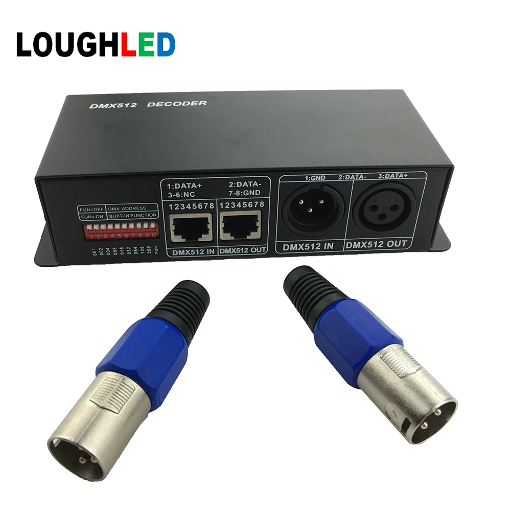 4CH DMX512 декодер DC12V ~ 24 В 16A (4CH * 4A) RGBW LED контроллер | Лампы и освещение