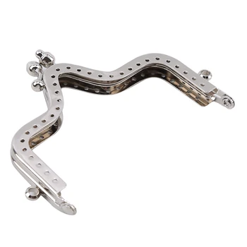 

Metal Purse Frame Gold Silver Handmade Fabric DIY The Mouth Gold Package Coin Purs Crown Shape Kiss Clasp Lock 2020